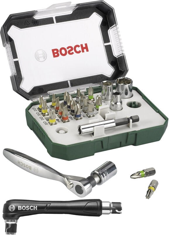 Accessories Promoline 2607017392 Bit-Set 27teilig Schlitz, Kreuzschlitz Pozidriv, Kreuzschlitz - Bosch