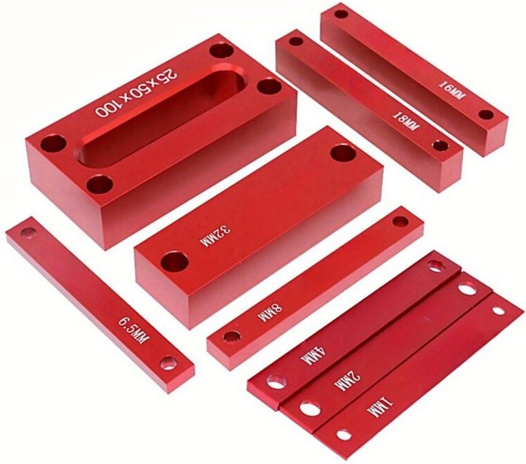 9-teiliges metrisches Einstellblock-Höhenmessgerät-Set - Präzisionsstange