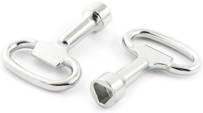 Stück Dreieckschlüssel Mülleimerschlüssel Gelb Dreieckiger Metallsockel Dreieckschlüssel