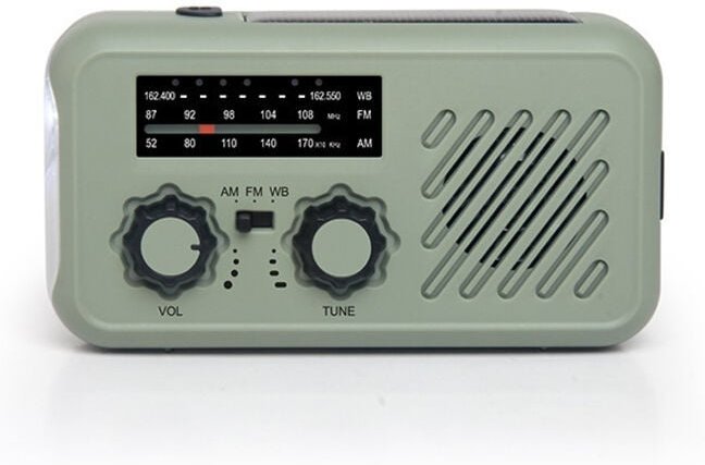 Tragbares Notfallradio, FM/AM-Notfallradio mit Solaraufladung, Handkurbel-Dynamo-Radios mit Taschenlampe, LED-Leselampe,...