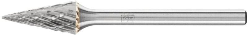 Pferd - 21215083 Frässtift Hartmetall Spitzkegel Länge 43 mm Produktabmessung, ø 6 mm Arbeits-Länge 1