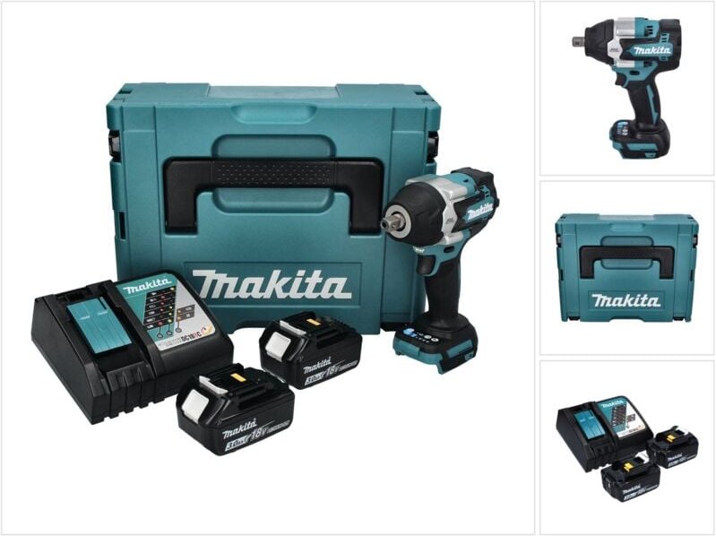 Dtw 701 rfj Akku Schlagschrauber 18 v 700 Nm 1/2' xpt Brushless + 2x Akku 3,0 Ah + Ladegerät + Makpac - Makita