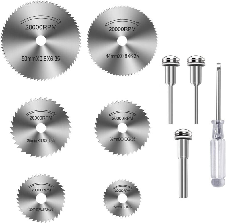 Schneidblätter für Dremel, HSS, Mini-Kreissägeblatt zum Schneiden von Holz, Kunststoff und Metall