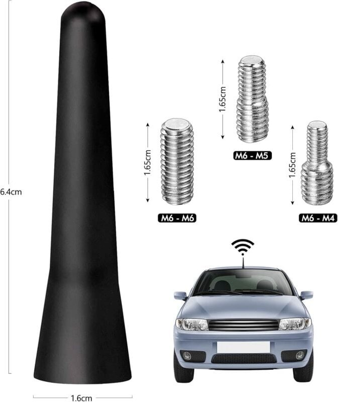 Set aus 2 kurzen und universellen Autoradioantennen, Dachantennen, leistungsstarken Mini-DAB/FM-Antennen mit M4-, M5- un...