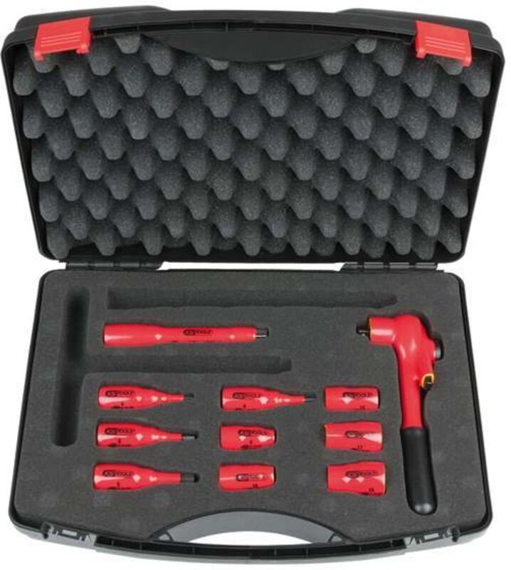 KS Tools 3/8" Steckschlüssel-Satz mit isolierten Werkzeugen, 11-tlg - 117.1887