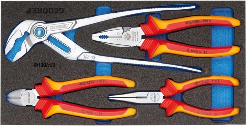 1500 CT1-VDE 142 VDE-Zangen-Sortiment in Check-Tool-Modul