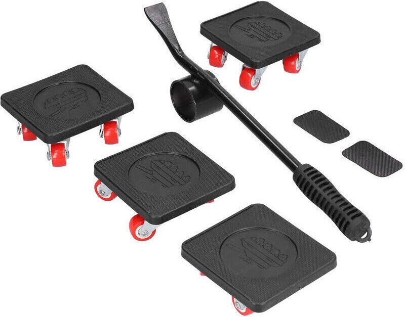 Möbeltransport- und Hebeset, Möbelrollen mit 360°-Drehrad, müheloses Bewegen schwerer Möbel, Tragkraft 800 kg