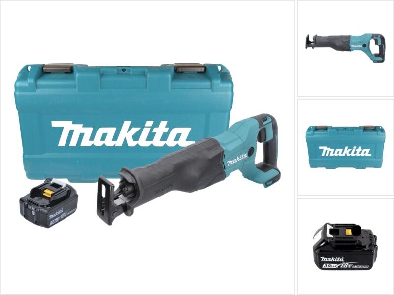 Djr 186 F1K Akku Reciprosäge Säbelsäge 18 v + 1x Akku 3,0 Ah + Koffer - ohne Ladegerät - Makita