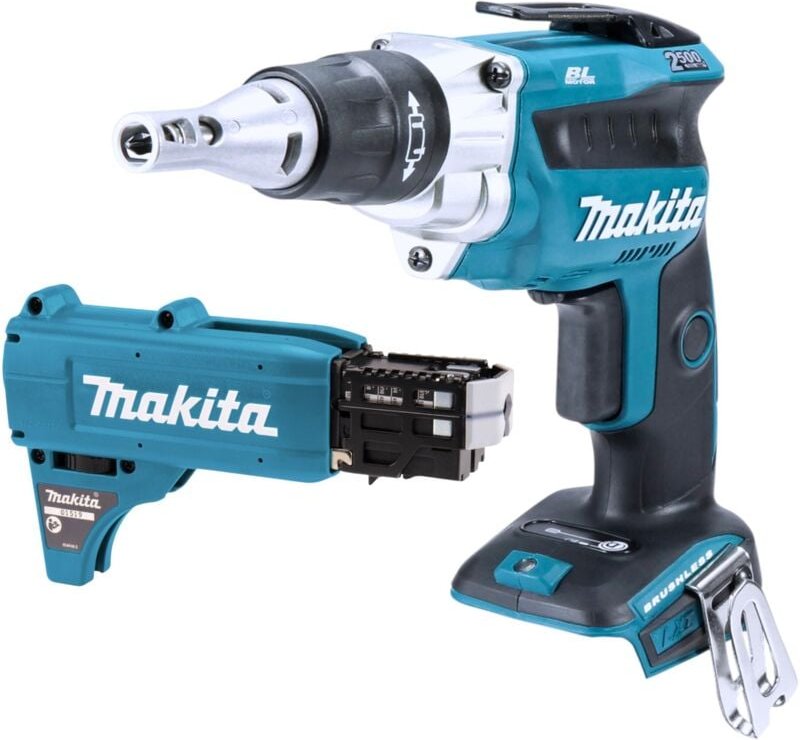 Makita DFS 250 Z Akku Trockenbauschrauber 18 V Brushless + Magazinschrauben Vorsatz - ohne Akku, ohne Ladegerät