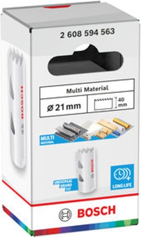 Bosch Lochsäge mit Gewinde Multi Material, 21 x 40 mm