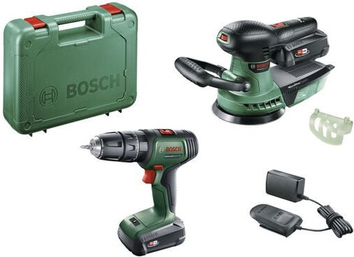 Bosch - Universal Impact 18V 2x2Ah Schlagbohrmaschine + AdvOrbit-Schleifmaschine 06039D410A