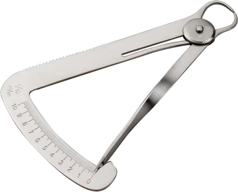 Edelstahl-Messschieber, Zahndickenmesser, dreieckiger Kronenmesser für Zahnärzte (Metallmesstechnik)