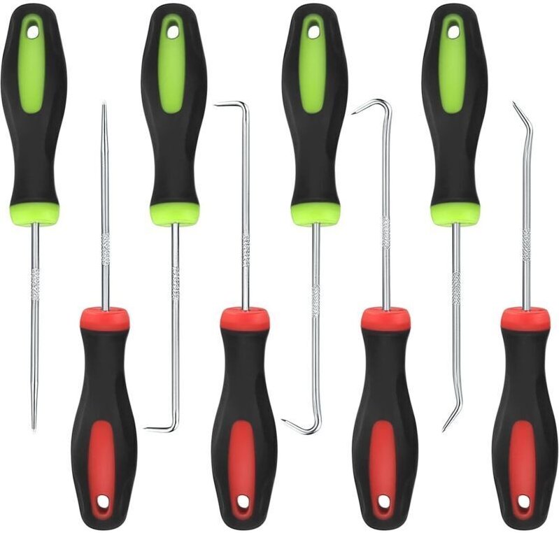 8-teiliges Präzisions-Haken- und Schraubendreher-Set, Langhaken, Pick und Pick, Präzisionspicks und -haken, O-Ring-Entfe...