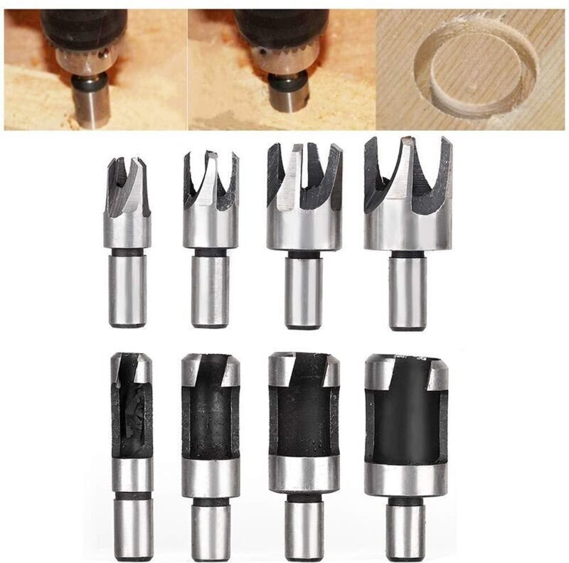 Stück/Set Holzdübelschneider aus Kohlenstoffstahl, 10 mm Rundschaftbohrer-Zubehör