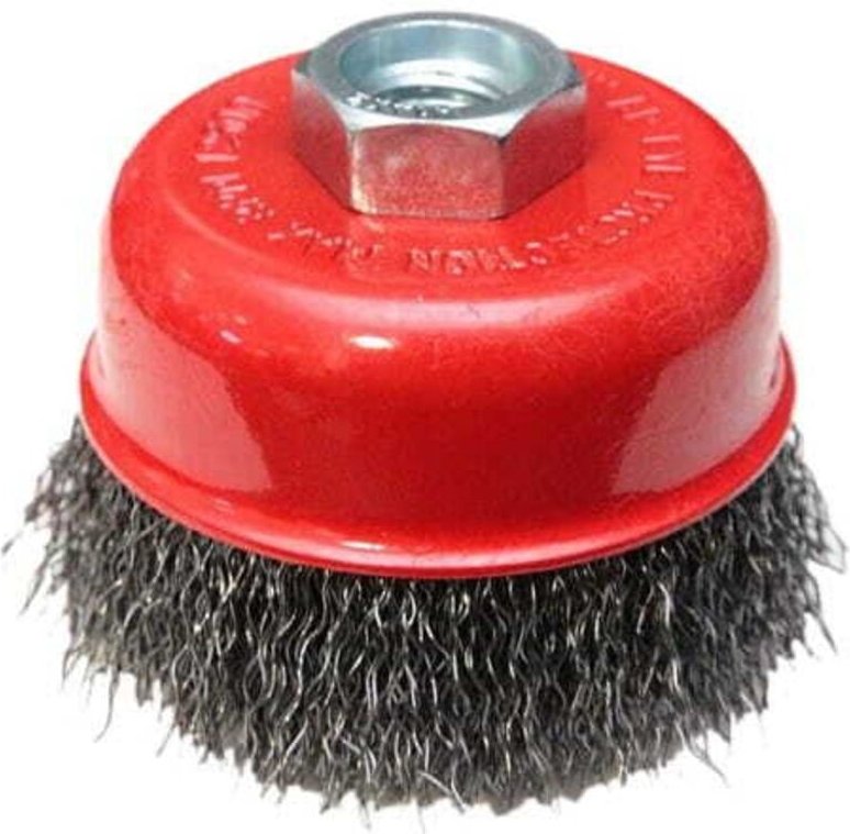 AWTOOLS 100 mm M14 gewellte Drahtbürste