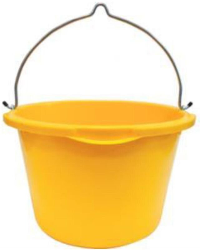 Kübel kranbar 45 l gelb mit Hakenbügel & L-Skala