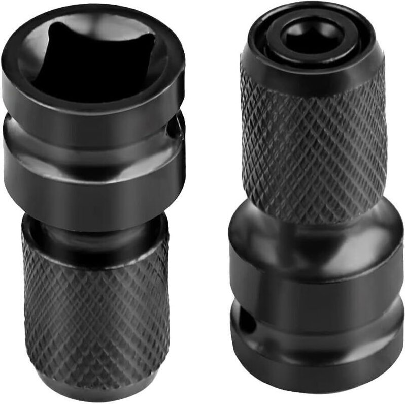 Schlagschrauber-Bit-Adapter, 1/2"-Vierkant auf 1/4"-Sechskant, für Schlagschrauber-Ratschenschlüssel und Bit-Halterung -...