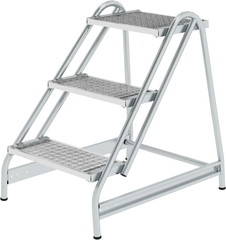 Günzburger Steigtechnik - Arbeitspodest einseitig begehbar Stahl-Gitterrost 3 Stufen - 050054