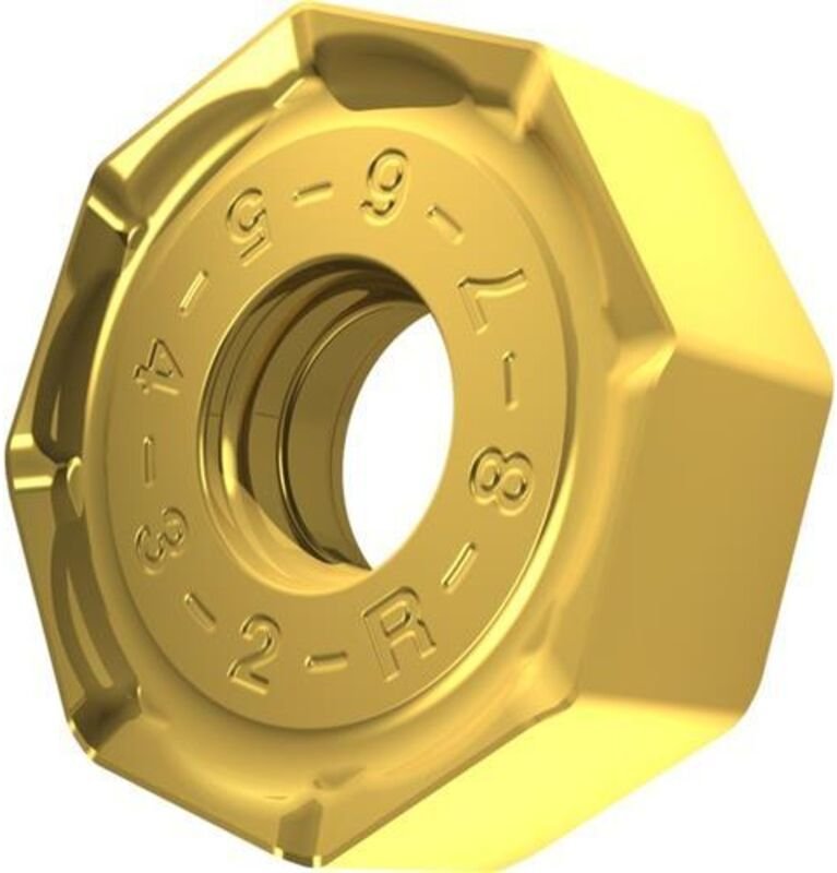 Fräswendeschneidplatte ISO ONMX 060508SR-R:M8330 D.5,7mm PVD beschichtet Gold