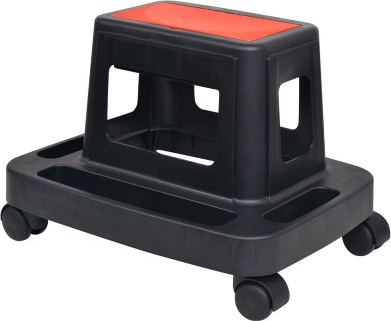 vidaXL Werkstatt-Rollhocker mit Ablage und Staufächern 150 kg