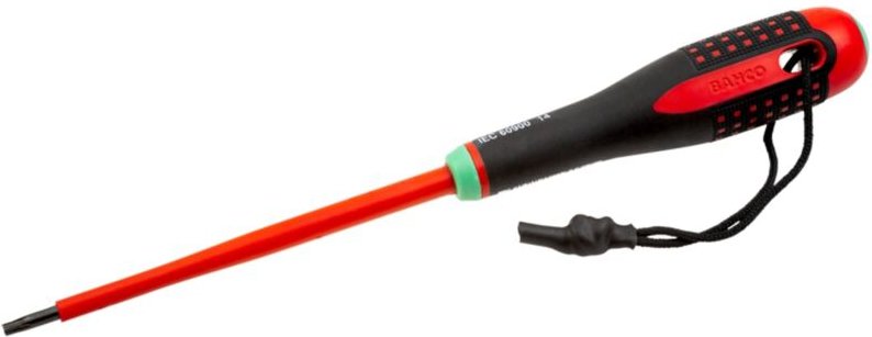 Bahco Isolierter ERGO TXSchraubendreher mit Kevlar-Sicherheitsschnur, T15 x 125 mm