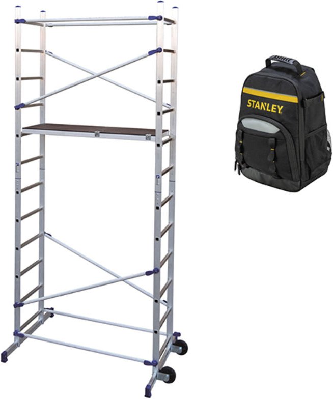 Gerüst für den Hausgebrauch - Arbeitsbühne max 4.36m + Rucksack - PN/CLI-SAC