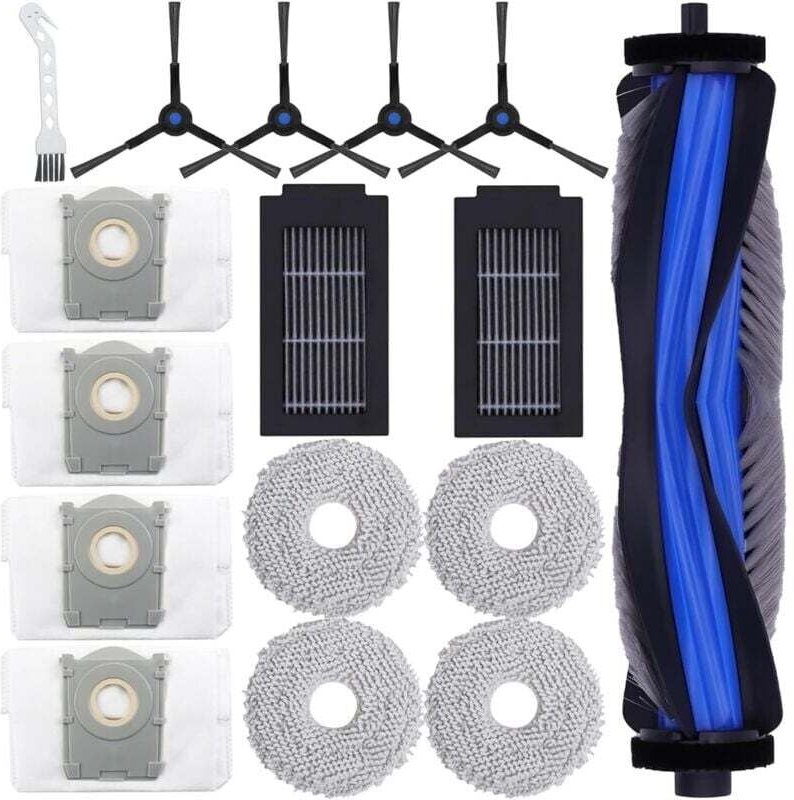 Kit de 16 accessoires de rechange pour aspirateurs Ecovacs Deebot T50 Max/T50 Pro/T50 Omni/T50 Pro Omni