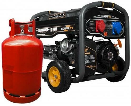 Dual Fuel Gas Benzin 10kVA Stromaggregat 230V/400V - Kompak
