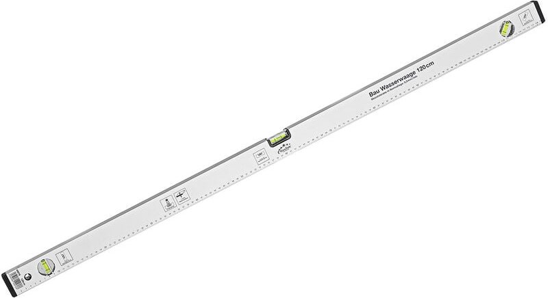 Aluminium Bau Wasserwaage Messwaage Richtwaage 120 cm mit 3 Libellen Messskala