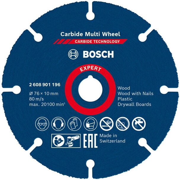 Carbide Multiwheel 76x10mm expert - 2608901196 - Bosch