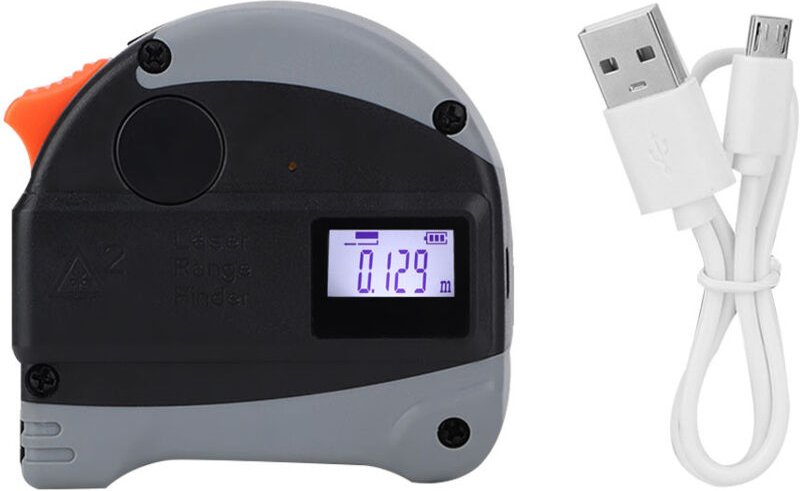 2-in-1-Digital-Laser-Maßband, 30-m-Entfernungsmesser und 5-m-Maßbandwerkzeug