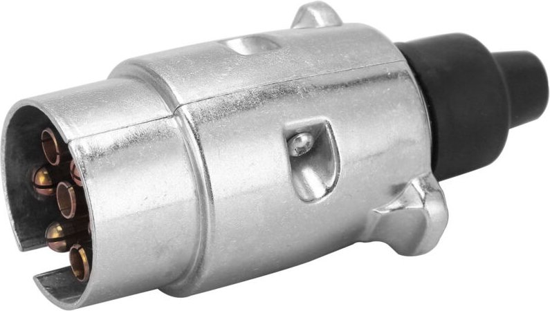 Universeller 7-poliger 12V-Metallstecker für Anhänger, Wohnwagen, LKWs, Boote, robustes Material, einfache Bedienung, la...