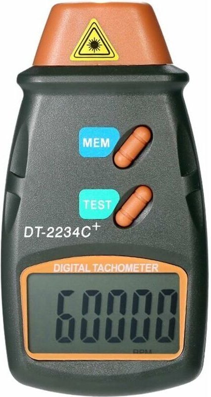 Digitaler Taschenlaser-Drehzahlmesser, berührungsloser Drehzahlmesser, Messbereich 2,5 U/min bis 99.999 U/min, LCD-Displ...