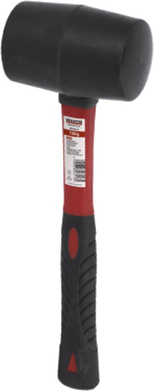 Powerplus - Schwarzer Gummihammer mit Fasergriff 700gr 904102 Kreator