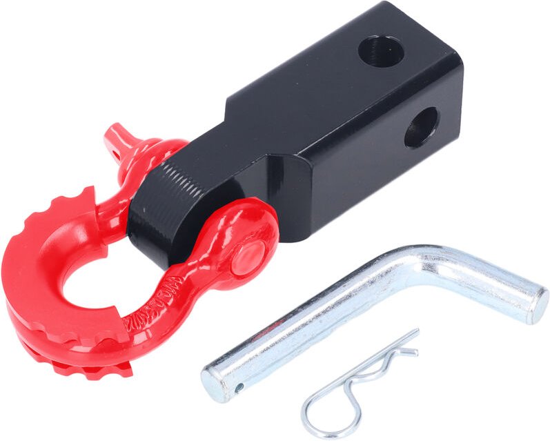 2-Zoll-Universal-Schäkel-Anhängerkupplungsempfänger, Stahl, Fahrzeugbergung, Abschleppzubehör für Autos, LKWs, Jeeps, Ro...