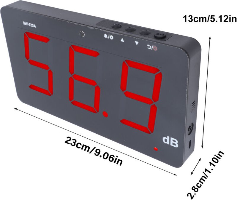 Eosnow SNDWAY 9,6 Zoll LCD Digitaler Schallpegelmesser Wandbehang 30 130 dB Geräuschtester