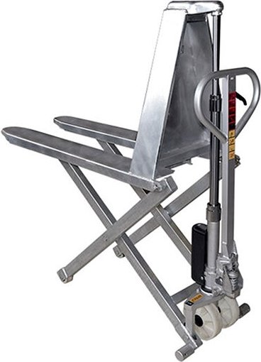 Verzinkter Handhubwagen mit hoher Hubhöhe 800 mm – Gabeln 1165 x 540 mm – Für feuchte Umgebungen geeignet - HG540M