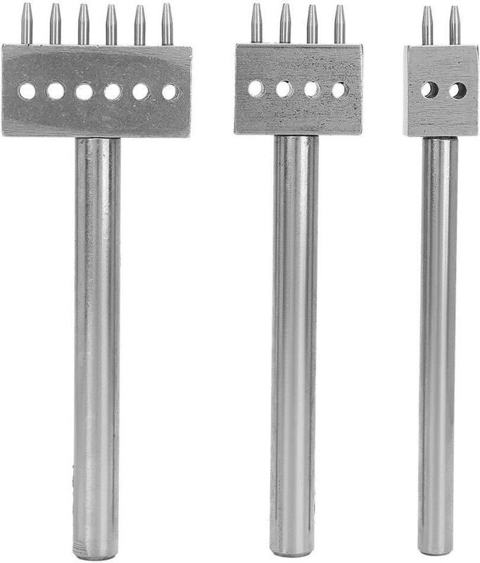 Set mit 3 Lederlochern (2 mm, 4 mm und 6 mm) zur Herstellung von Gürteln und anderen Bastelarbeiten.