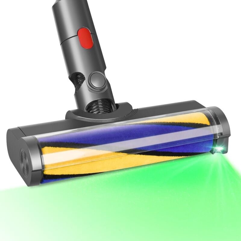 Bürstenkopf für Dyson V10 V11 V15 V7 V8, Walzenkopf mit LED-Leuchten zur Sichtbarmachung von unsichtbarem Staub, geeigne...