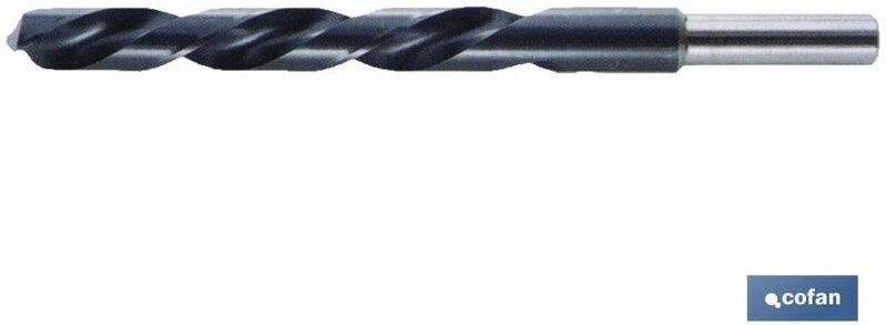 Stahlbohrer mit reduziertem HSS-Griff für Metall DIN338N-118º (Ø24,5 mm.) COFAN 09732450R