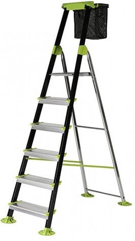 Gartenstehleiter 6 Stufen - Maximale Arbeitshöhe 3.28m - 219206