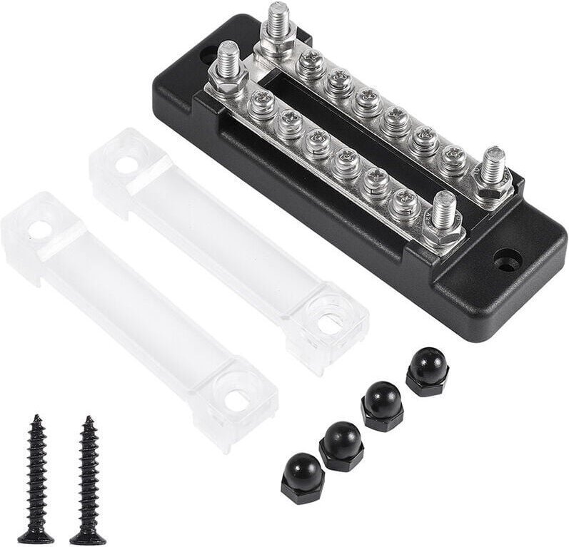 Positionen, 130 A/150 a, zweireihiger Klemmenblock, Sammelschienenblock und Abdeckung für Auto, Boot, Marine, Stromverte...