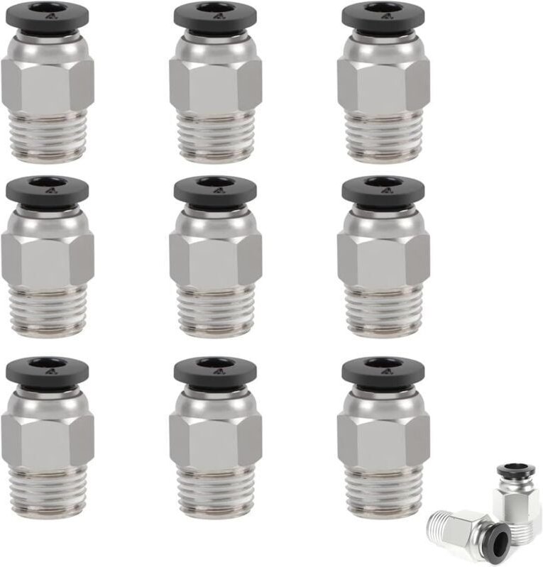 PC4-01 Schnellkupplungs-Pneumatikschlauchverschraubung, gerades Außengewinde, für Bowdenextruder mit großem Hub (10 Stüc...