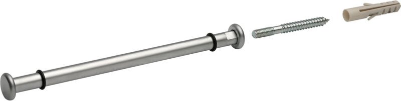 Glastablarträger Verona-Mauermontage,ø 12 mm,Länge 200 mm, Stahl verchromt matt