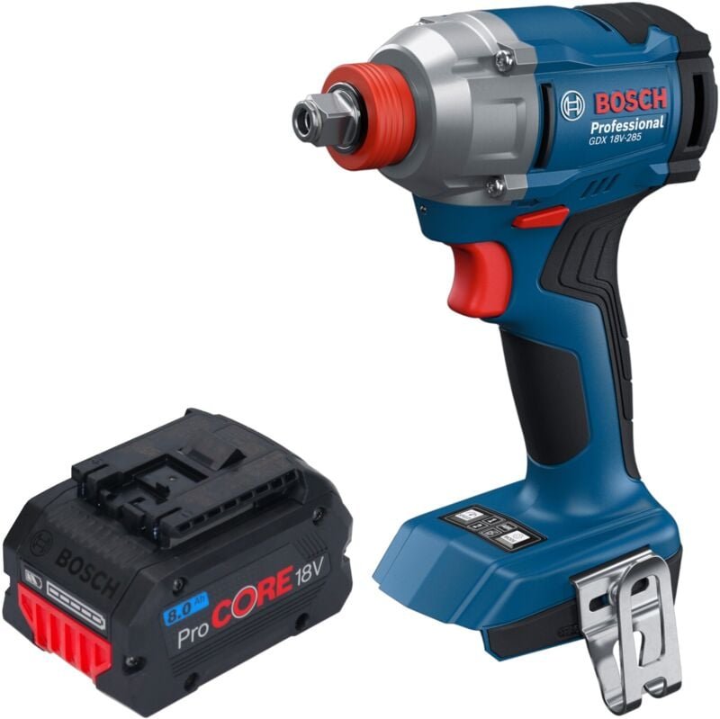 Bosch GDX 18V-285 Professional Akku Drehschlagschrauber 18 V 285 Nm 1/4'' Brushless + 1x ProCORE Akku 8,0 Ah - ohne Lade...