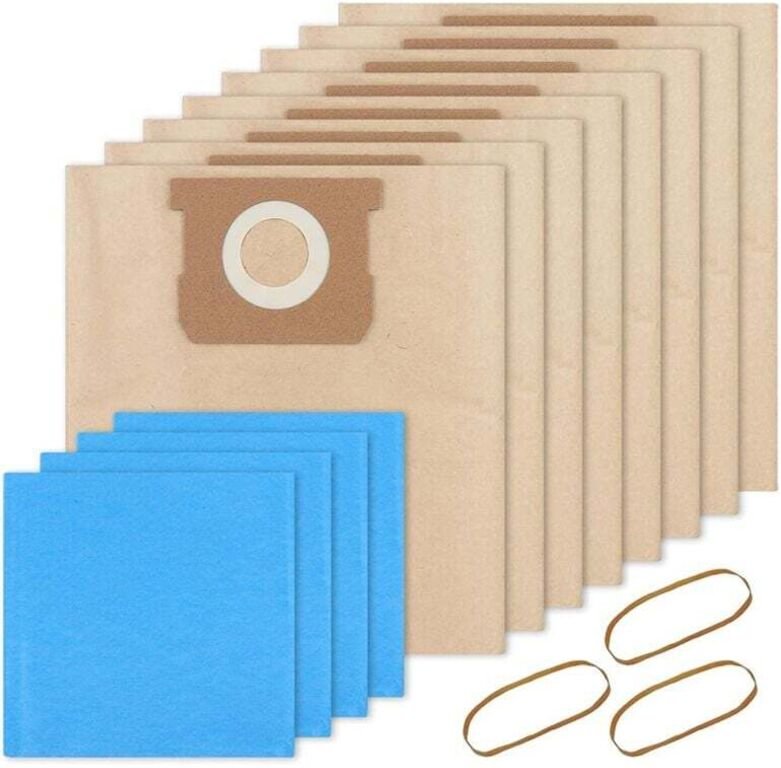 19-3100 Beutel, geeignet für 5-6 Gallonen Nass-/Trockensauger. Einwegfilter.