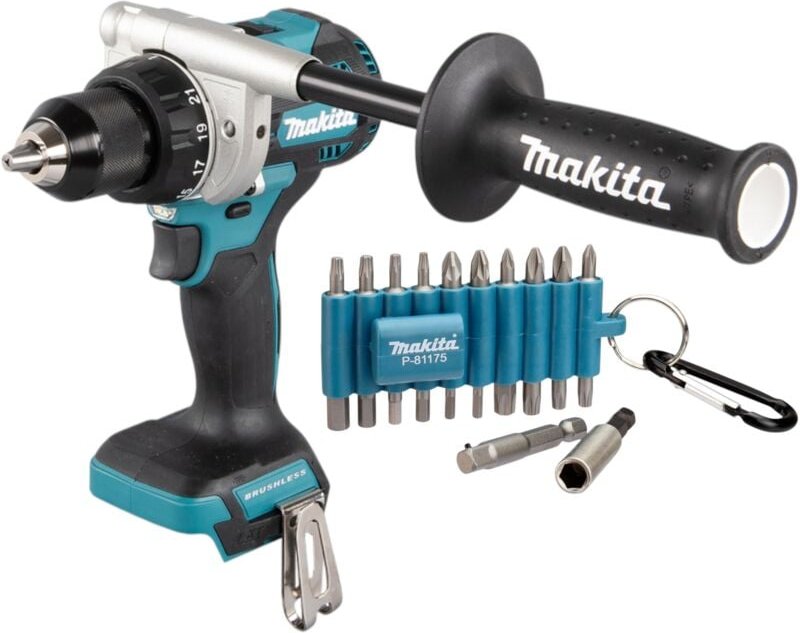 Ddf 486 z Akku Bohrschrauber 18 v 130 Nm Brushless + 22 tlg. Bit Set - ohne Akku, ohne Ladegerät - Makita