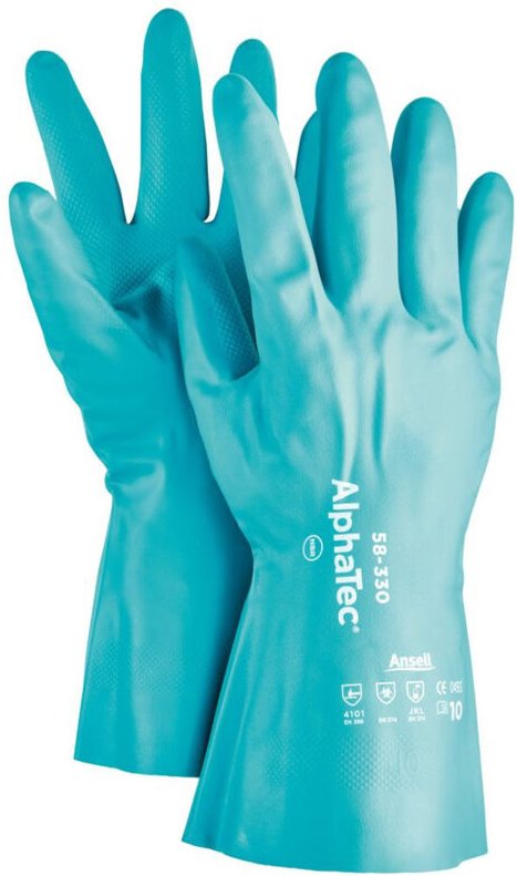 Ansell Handschuh AlphaTec 58-330, Nitril, grün, Gr. 9 12 Stk