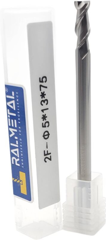 Aluminium-VHM-Fräser, 2-schneidig, 5 x 13 x 75 - 45 HRC