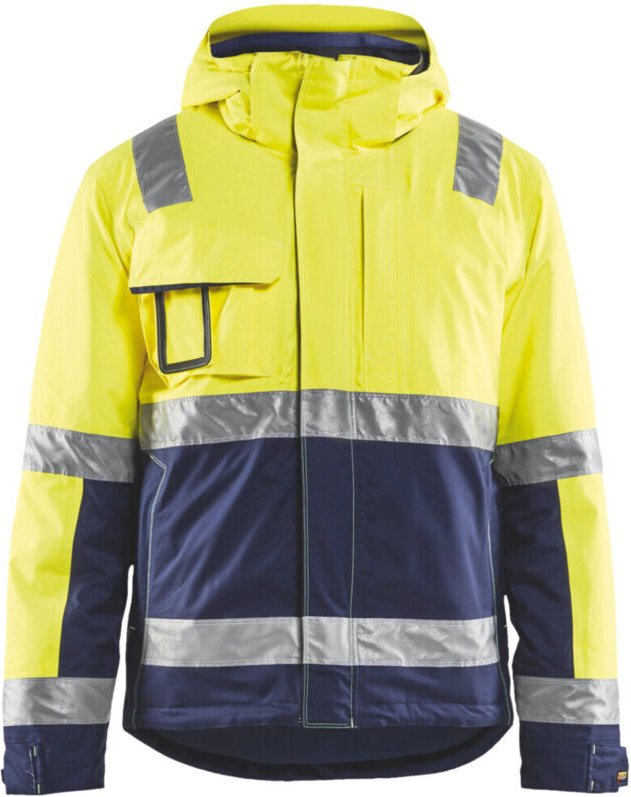 Blakläder Warnschutz Winterjacke, gelb / marineblau, Unisex-Größe: 2XL